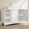 Miniatyrbillede 5 af 8: Rootz Under-Sink Cabinet - Badeværelsesopbevaring - Vaskeskab - MDF - Chrome Håndtag - 90cm x 30cm x 60cm