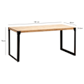 Miniatyrbillede 4 af 6: Rootz Industrial Dining Room Bord - Massivt bord - Rektangulært bord - Unikt håndlavet design - 180 cm x 90 cm x 76 cm