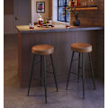 Miniatyrbild 2 av 9: Rootz Ekho Collection - 2-delad barstolsset - Karamellbrun - konstläder - Stålram - 51,6 cm x 51,6 cm x 76,2 cm