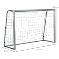 Pikkukuva 3 / 10: Rootz Soccer maalisetti - Kannettava jalkapalloverkko - Säänkestävä jalkapalloverkko - Tukeva teräsrunko - Helppo koota - 240cm x 85cm x 160cm