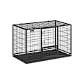 Miniatyrbillede 1 af 6: Rootz Heavy-Duty Hundebur - Blæk sort - Stål - Rummelig - 139 cm x 79 cm x 87 cm