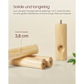 Miniatyrbillede 3 af 5: Rootz Rubber Wood Coat Stand - Cappuccino Dye - Garderobe Stand - Holdbar bøjle - 30x30x175 cm