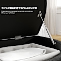 Miniatyrbillede 5 af 10: Rootz Velvet Opbevaringsbænk - Osmannisk - Polstret skammel - Tæt polstring - Sorte gummitræben - 120 cm x 46 cm x 42 cm
