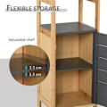 Miniatyrbillede 8 af 10: Rootz Bathroom Cabinet - Multi-function Cabinet - Cabinet - Adjustable Cabinet - Grey