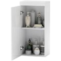Miniatyrbillede 1 af 11: Rootz to -trins badeværelsesskab - badeværelse akkord - vægmonteret - rumbesparende design - 37,2L x 24,5b x 76,8h cm