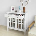 Miniatyrbild 7 av 8: Rootz White Sideboard Förvaringsskåp Skåp 2 lådor 2 luckor
