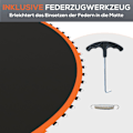 Miniatyrbild 6 av 11: Rootz Trampoline Mat - Rund hoppmatta - Polypropylenhoppyta - UV -resistent - Ø323cm för 3,66 m trampoliner med 72 V -ringar
