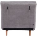 Miniatyrbillede 6 af 6: Rootz 2-i-1 lænestolsseng - Justerbar nakkestøtte - Corduroy Look - Grå - 82 cm x 8 cm x 83 cm