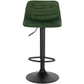 Miniatyrbillede 4 af 10: Rootz Barstol - Bordskammel - Justerbar barstol - Plys fløjl - Robust metalstel - Ergonomisk design - 42,5 cm x 35 cm, Højde 82,5 cm - 104 cm