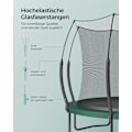 Pikkukuva 6 / 8: Rootz 12 jalan trampoliini turvaverkolla - Viidakonvihreä - Ulkotrampoliini - Galvanoitu teräsrunko - Lasikuitupylväät - 305cm x 256cm x 76cm - Maksim