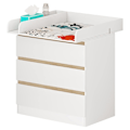 Miniatyrbillede 1 af 9: Rootz 2-i-1 puslebord - Vuggekommode - Opbevaringsenhed - Komfortabel højde - Sikkert design - Rigelig opbevaring - 80 cm x 48 cm x 78 cm