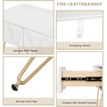 Miniatyrbillede 6 af 9: Rootz Elegant sminkebordssæt - Sminkebord - Makeup skrivebord - Stabilt og holdbart - Effektiv opbevaring - Luksuriøs komfort - 100 cm x 79 cm x 40 cm