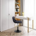 Miniatyrbillede 2 af 8: Rootz Velvet Barstol - Bordskammel - Justerbar drejestol - Ergonomisk design, holdbar konstruktion, gulvbeskyttelse - 35cm x 42,5cm, Højde 60,5cm-72cm