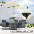 Miniatyrbillede 4 af 10: ROOTZ PARASOL - ROTATERING SUNSHADE - Justerbar haveskærm - UV -beskyttelse UPF 50+ - 150x205 cm hvid og sort