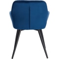 Miniatyrbillede 6 af 7: Rootz sæt med 6 spisestuestole - Lænestole - Fløjlssæder - Komfortabel og ergonomisk - Holdbar metalramme - Alsidig stil - 49 cm x 43 cm x 81 cm