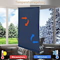 Miniatyrbillede 3 af 9: Rootz Mørklægningsrullegardin - Termisk vinduesskærm - Solafskærmende gardin - Klemmfix Design - Varmeisolering - 40-120cm x 160/210cm