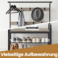 Miniatyrbillede 4 af 6: Rootz tøjstativ - Cloakroom Furniture - Indgangsstand - Rumbesparende design - 32x70x175 cm