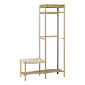 Pikkukuva 2 / 6: Rootz Ember Cheers Rack - Vaatteiden järjestäjä - Vaatejalusta - Tyylikäs bambukehys - 95 cm x 36cm x 165 cm