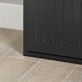 Miniatyrbillede 8 af 9: Rootz skoskabsbænk - skovipper - Skoopbevaring med sæde - Pladsbesparende design - Ridsefri installation - Alsidig styling - Sort - 62 cm x 46 cm x 26