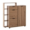 Miniatyrbild 1 av 6: Rootz Large Shoe Cabinet - Modern Design - Shoe Storage - 3 Dörrar och låda - 5 Fack - 98 cm x 110 cm x 30 cm