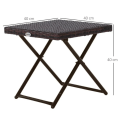 Miniatyrbillede 9 af 9: Rootz Foldebord - Sofabord - Havebord - Sidebord - Havemøbler - Blomsterstativ - Brun - 40 x 40 x 40 cm