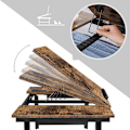 Miniatyrbillede 6 af 9: Rootz Laptop Bord - Laptop Stand - Notebook Bord - Morgenmadsbakke - Foldbare ben - Højdejusterbar - Op til 14,3 tommer - Brun - Sort - 71 x 35 x 23 c