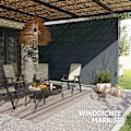 Miniatyrbild 8 av 10: Rootz Klemmmarkise med handvev - Justerbar gemensam armbunning - Solskydd - UPF30+ - 350 cm x 221-311cm - Grå