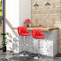 Miniatyrbillede 2 af 10: Rootz Justerbare Barstole - Imiteret læder Bordskamler - Drejelige barstole - Komfortable, Fleksible, Holdbare - 84cm-106cm x 38cm x 35cm