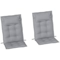 Miniatyrbillede 10 af 10: Rootz 2 stykker Sun Lounger Edition - Garden Lounger Pads - polstrede puder - Vandafvisende - 50 cm x 116 cm x 5 cm, grå
