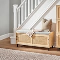 Miniatyrbillede 2 af 9: Rootz Skoskab - Skostativ - Skoopbevaring - PVC Rattan - Industrielt look - 110cm x 49cm x 40cm