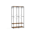 Pikkukuva 1 / 7: Rootz Vintage Brown -vaateteline - Vaateteline - Vaatekaapin järjestäjä - Teräslastulevy - 40 cm x 94,5 cm x 180 cm - Raskas - Helppo koota - Kaatumis