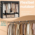 Miniatyrbillede 5 af 5: Rootz Fabric Cabinet Garderobe - Opbevaringsarrangør - Tøjopbevaring - Rumbesparende design - 45 x 170 x 167 cm