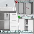 Miniatyrbillede 5 af 6: Rootz Badeværelse Sinkskab - Badeværelsesskab - Opbevaringsenhed - 3 store skuffer - MDF -kvalitet - 30x70x64cm