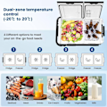 Miniatyrbillede 6 af 8: Rootz 2 Zone Kompressor Køleboks - Køleskab til elbil - Bærbar campingfryser - Batteribeskyttelse - 30L/40L/50L - 12V/24V - APP-styret - 20°C Køling -