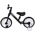 Miniatyrbillede 10 af 10: Rootz Børnebalancecykel - Lærercykel - Børnecykel med træningshjul og pedaler - Sædehøjdejusterbar - Sort