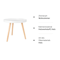 Miniatyrbillede 5 af 9: Rootz sidebord - kaffestativ - sengebord - dagligstue accent - lounge stativ - endebord - hvid - 50 x 44 cm (ø x H)