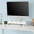 Miniatyrbild 2 av 7: Rootz Monitor Stand Datorskärm- Monitor Stand Monitor- Riser Desk Organizer med 2 lådor