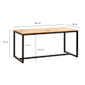 Miniatyrbild 3 av 5: Rootz Modern Loft Dining Table - Rectangular Table - träkorn - Handgjord unik design - 180 cm x 90 cm x 76 cm