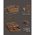 Miniatyrbild 5 av 8: Rootz Watch Box - Organizer - Förvaringsväska - Massivt valnötsträ - 30cm x 20cm x 8cm
