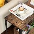 Miniatyrbillede 4 af 6: Rootz Sidebord - Sidebord i industriel stil med hylde - Accentbord - Sengebord - Dekorativt sidestativ - Endebord til stuen - Spånplade - Stål - Vinta