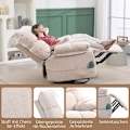 Miniatyrbillede 8 af 10: Rootz Massagestol - TV Lænestol - Hvilestol - Luksusstof - Varmefunktion - 98cm x 90cm x 98cm