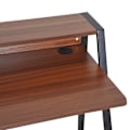 Miniatyrbillede 4 af 7: Rootz Desk - Computer Desk - Office Table - Computer Table - Drawer - Processed Wood - Steel - Brown - Black