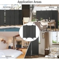Miniatyrbillede 7 af 8: Rootz Premium foldbar privatskærm - Rumdeler - Udendørs skillevæg - Holdbar polyester - Alsidig og bærbar - Nem installation - 223 cm x 172 cm