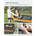 Miniatyrbillede 7 af 7: Rootz 366cm Trampolin - Havetrampolin - Fitness Trampolin - Tætmasket sikkerhedsnet - Galvaniseret stålramme - 366cm Diameter - 90cm Afstand fra jorde