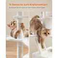 Miniatyrbild 5 av 7: Rootz Cat Skrapstolpe - Kattträd - Skrapare - Spånskiva - Plysch - Sisal - Robust konstruktion - Enkel montering - 55cm x 45cm x 168cm