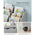 Miniatyrbillede 5 af 6: Rootz Children's Dove Grey Hylde - Børne reol - Opbevaringsorganisering - MDF spånplade - Anti-Tip - Nem montering - 29,5 cm x 62,5 cm x 70 cm