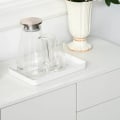 Miniatyrbild 5 av 6: Rootz Sideboard - Kommod - 2 lådor - Ståskåp - Push-click - Spånskiva - Vit - 117 Cm X 36 Cm X 74 Cm