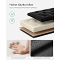 Miniatyrbillede 4 af 8: Rootz Ottoman Opbevaringsskammel - Opbevaringsbænk - Polstret bænk - MDF-konstruktion - 40 cm x 110 cm x 40 cm - Blæk sort