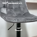 Pikkukuva 6 / 10: Rootz Modern 2 -sarja pyörivät palkkivartiot - Säädettävät vastatuolit - pehmustetut palkin istuimet - mukava ja tyylikäs - 47 x 53 x 96-117 cm - harm