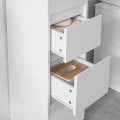 Miniatyrbillede 8 af 8: Rootz Hvid Badeværelse - Skab Badeværelse - Opbevaringsskabsenhed med 3 skuffer